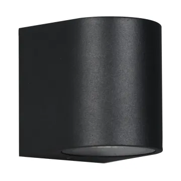 POWERTECH φωτιστικό τοίχου HLL-0187 για GU10 λάμπα, μεταλλικό, IP65, μαύρο