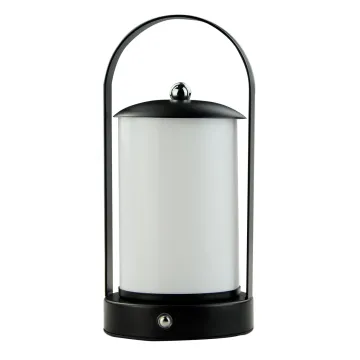 POWERTECH LED επιτραπέζιο φωτιστικό HLL-0192 με λαβή, ρυθμιζόμενο, επαναφορτιζόμενο, μαύρο