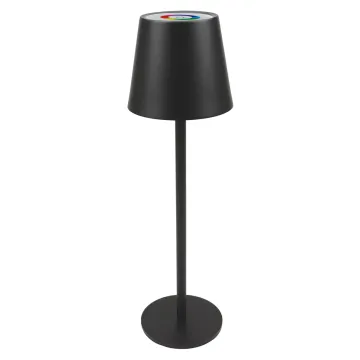 POWERTECH LED επιτραπέζιο φωτιστικό HLL-0195, RGB, ρυθμιζόμενο, επαναφορτιζόμενο, μαύρο