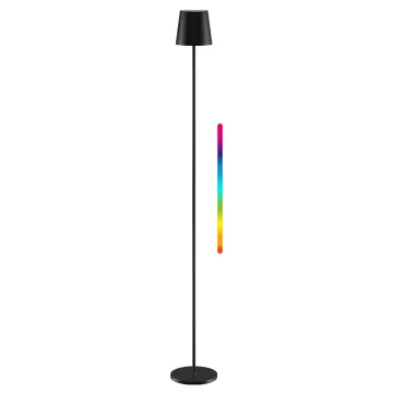 GOOBAY επιτραπέζιο φωτιστικό 76573, RGBW, dimmable, επαναφορτιζόμενο, έως 122.3cm ύψος, μαύρο
