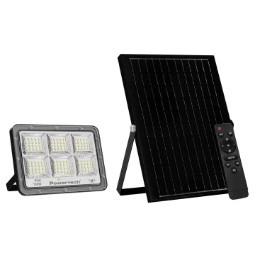 POWERTECH LED ηλιακός προβολέας PT-1458 με τηλεχειριστήριο, αισθητήρας κίνησης, 180W, 4000K, 2000lm, IP66