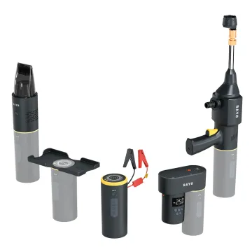 BAYU car kit με εκκινητή μπαταρίας/συμπιεστή αέρος/πιστόλι πλυσίματος/σκουπάκι αυτοκινήτου E-Pro C