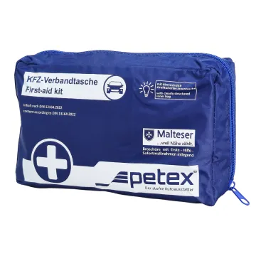 PETEX kit πρώτων βοηθειών για οχήματα 43930005, DIN 13164-2022, μπλε