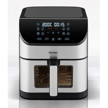 BRUNO φριτέζα αέρος BRN-0194, 8lt, 1800W, inox/μαύρη
