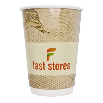 FAST STORES χάρτινα ποτήρια καφέ, 8oz, χωρίς καπάκι, 25τμχ