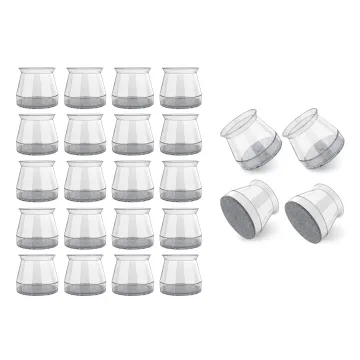HOME USE προστατευτικές τάπες επίπλων HUH-0225, 32-37mm, διάφανες, 24τμχ