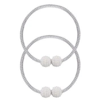 ROXXANI δέστρα κουρτίνας RXN-0024, μαγνητική, 43cm, γκρι, 2τμχ