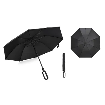 BRUNO ομπρέλα βροχής BRN-0325, σπαστή, αυτόματη, Φ104cm, αντιανεμική, με θήκη, μαύρη