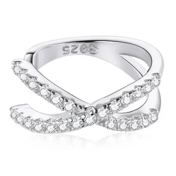BAMOER σκουλαρίκι cuff SCE997-A με κυβική ζιρκόνια, ασήμι 925, ασημί