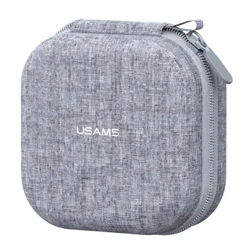 USAMS θήκη οργάνωσης ακουστικών Bluetooth ZB351, 9.5x9.5x5cm, γκρι