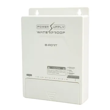 FOLKSAFE τροφοδοτικό συστημάτων CCTV FS-DC120805W, 8 εξόδων, 12V/5A, αδιάβροχο IP65