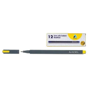 Adel μαρκαδόρος fineliner 0.4mm κίτρινος (ΠΑΚ12)