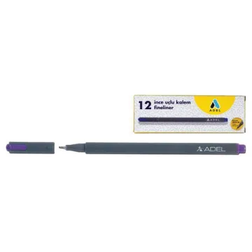 Adel μαρκαδόρος fineliner 0.4mm μωβ (ΠΑΚ12)