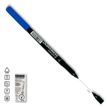Centropen μαρκαδόρος ανεξίτηλος μπλε 1mm (ΠΑΚ12)