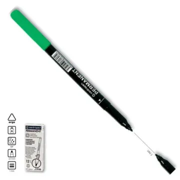 Centropen μαρκαδόρος ανεξίτηλος πράσινο 1mm (ΠΑΚ12)