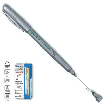 Centropen μαρκαδόρος ανεξίτηλος ασημί 1mm (ΠΑΚ10)
