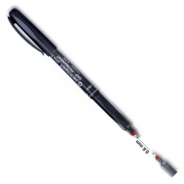 Centropen μαρκαδόρος ανεξίτηλος κόκκινο fine 0,6mm (ΠΑΚ10)