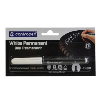 Centropen μαρκαδόρος λευκός ανεξίτηλος 1,2χιλ.