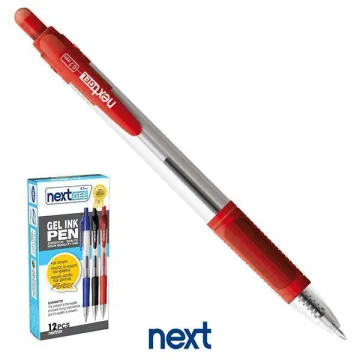 Νext στυλό gel pen με κουμπί κόκκινο 0.7mm (ΠΑΚ12)