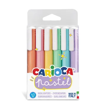 Carioca μαρκαδόροι υπογράμμισης σε παστέλ χρώματα 6 τμχ (ΤΕΜ6)