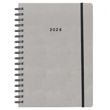 Next ημερολόγιο 2026 Pastel ημερήσιο flexi γκρι με λάστιχο 14x21εκ.
