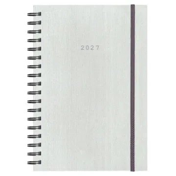 Next ημερολόγιο 2027 fabric plus ημερήσιο σπιράλ λευκό 14x21εκ. Δυνατότητα εκτύπωσης