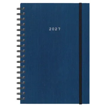 Next ημερολόγιο 2027 fabric plus ημερήσιο σπιράλ μπλε 14x21εκ. Δυνατότητα εκτύπωσης
