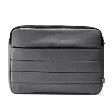 Τσάντα χειρός για laptop γκρι με μαύρο ρέλι Υ30x40x3,5εκ