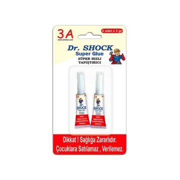 Dr Shock κόλλα στιγμής 2x3gr, (τύπου logo) (ΤΕΜ6)