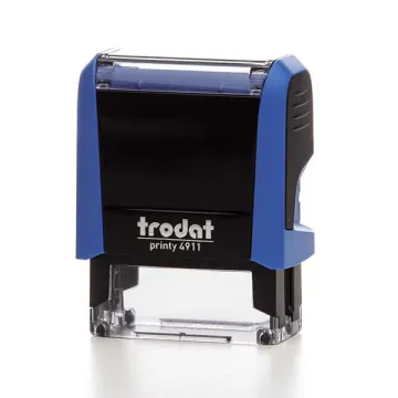 Trodat printy σφραγίδα μπλε 4911 με μπλε μελάνι, 38x14χιλ. Δυνατότητα εκτύπωσης