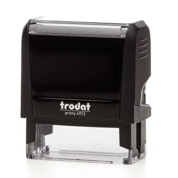 Trodat printy σφραγίδα μαύρη 4913 με μπλε μελάνι, 58x22χιλ. Δυνατότητα εκτύπωσης
