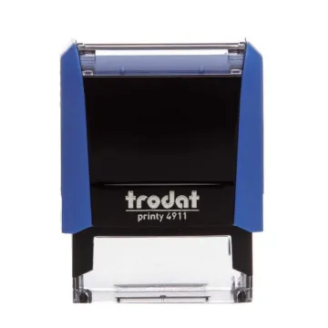 Trodat printy σφραγίδα μπλε 4911 με μαύρο μελάνι, 38x14χιλ. Δυνατότητα εκτύπωσης