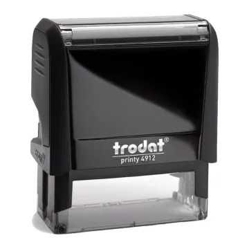 Trodat printy σφραγίδα μαύρη 4912 με μαύρο μελάνι, 47x18χιλ. Δυνατότητα εκτύπωσης