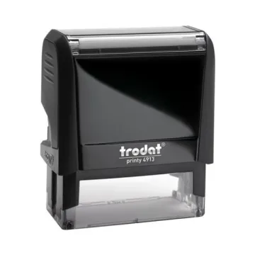 Trodat printy σφραγίδα μαύρη 4913 με μαύρο μελάνι, 58x22χιλ. Δυνατότητα εκτύπωσης