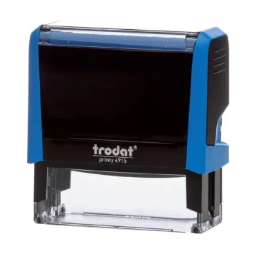 Trodat printy σφραγίδα μπλε 4915 με μαύρο μελάνι, 70x25χιλ. Δυνατότητα εκτύπωσης