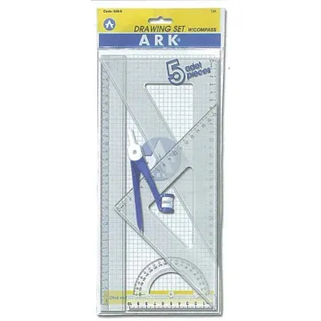 Ark σετ χάρακες 4 τεμαχίων με διαβήτη - μολύβι (ΠΑΚ6)