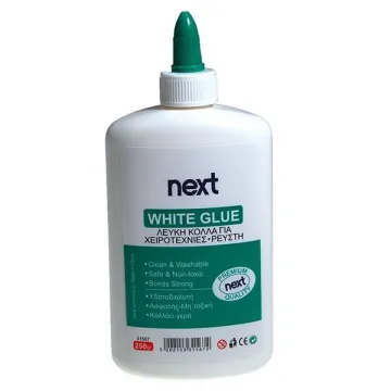 Next κόλλα λευκή για χειροτεχνίες 250gr (ΤΕΜ6)