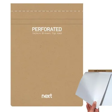 Next μπλοκ σημειώσεων perforated ριγέ 16,5x24εκ., 80φ., 70γρ. (ΤΕΜ10)