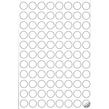 Markin ετικέτες αυτοκόλ. πολυέστερ ø20mm 88/φ 10φ Α4