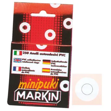 Markin αυτοκόλλητα δαχτυλίδια pvc διάφανα ø6mm 500τμχ. (ΠΑΚ20)