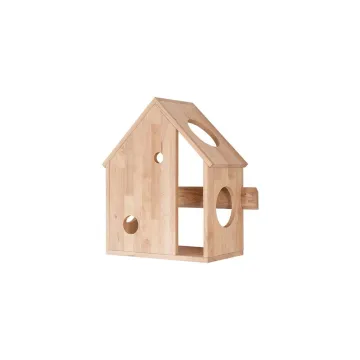 Σπιτάκι γάτας Nextdeco Natural μασίφ ξύλο Υ59x45x27εκ.