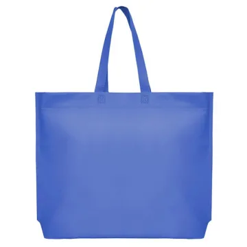 Τσάντα non woven μπλε σκούρο Υ40x54x10εκ πιέτα. Δυνατότητα εκτύπωσης (ΤΕΜ3)