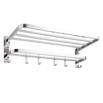 Κρεμάστρα επιτοίχια inox Υ18,6x80x23εκ.