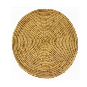 Ψάθινο διακοσμητικό τοίχου BOHO από rattan σε φυσικό χρώμα Ø40xΥ1,5εκ
