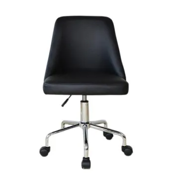 Καρέκλα γραφείου τροχήλατη Nextdeco μαύρη 55x44x80-88εκ.