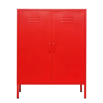 Ντουλάπα μεταλλική Nextdeco δίφυλλη κόκκινη Υ102x80x40εκ.