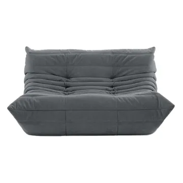Καναπές διθέσιος Nextdeco Togo Alcantara σκούρο γκρι Υ70x132x102εκ