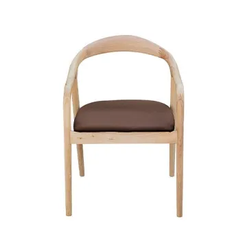 Καρέκλα ξύλινη Nextdeco Jackson καφέ Υ79,5x56x62εκ (ΤΕΜ2)