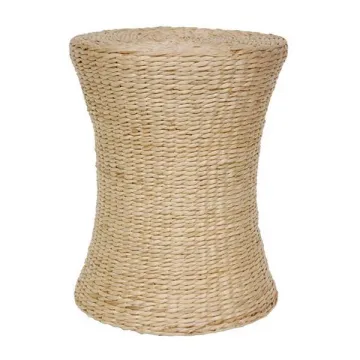 Σκαμπό boho Nextdeco σε σχήμα κλεψύδρας rattan Ø40/30/40xΥ40εκ