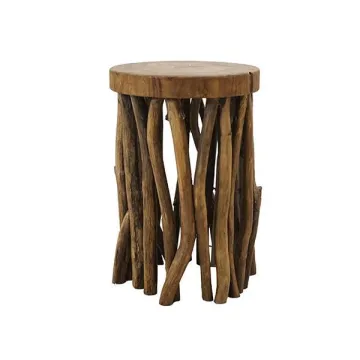 Τραπεζάκι Nextdeco Tribeca ανακυκλωμένο ξύλο teak Ø30x45εκ.